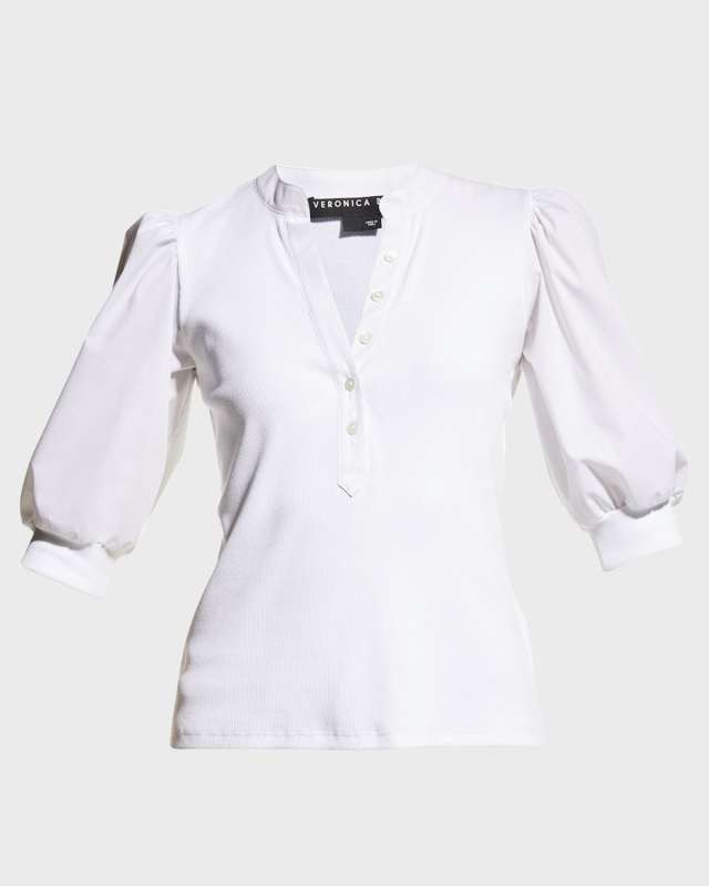 Coralee Puff-Sleeve Top