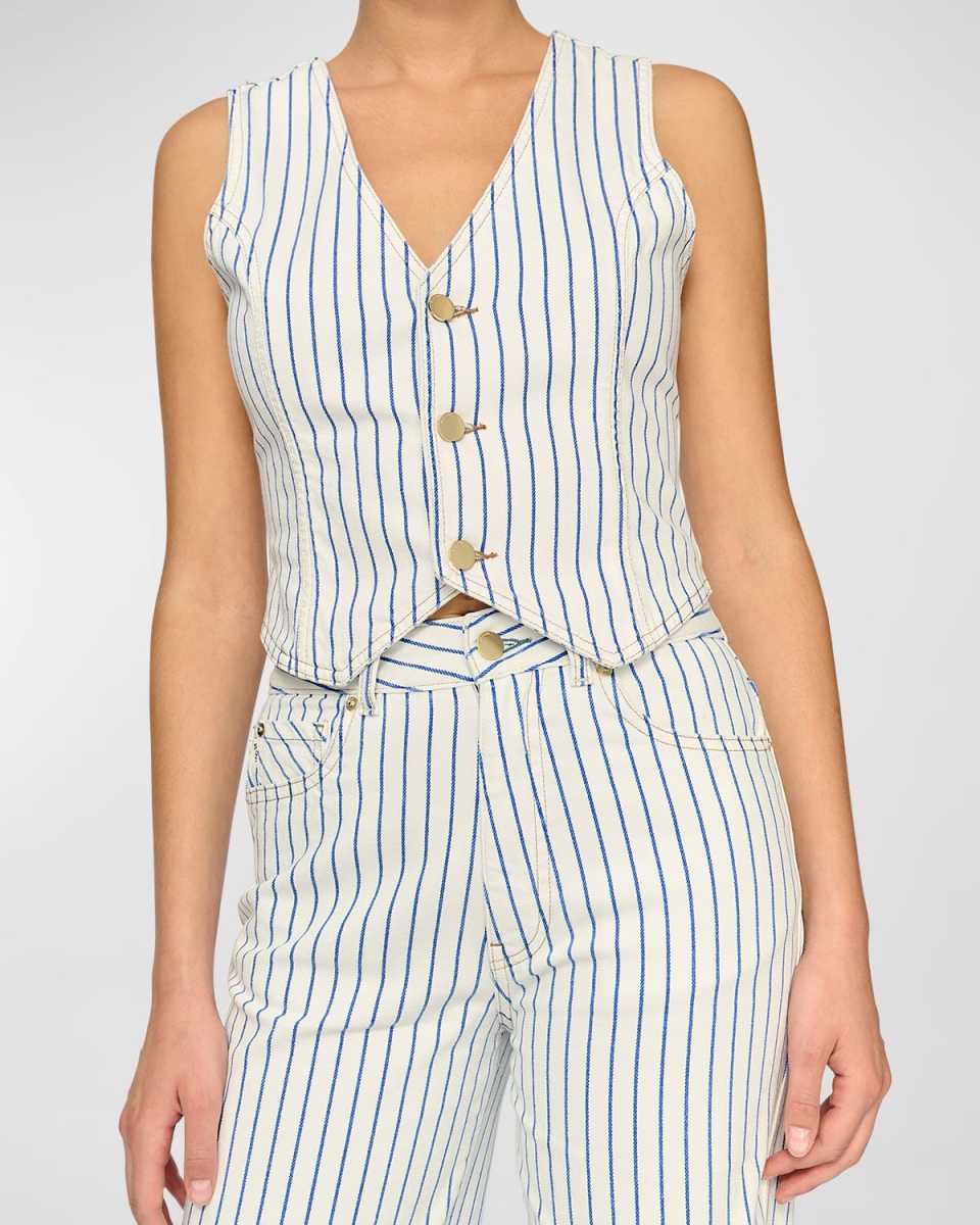 Stripe Denim Vest