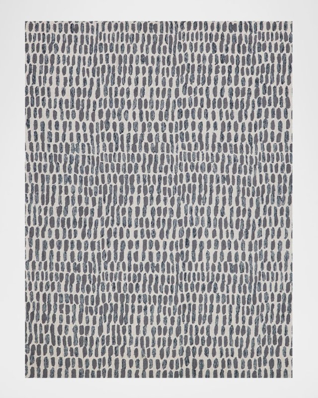 Ink Blot Hand-Tufted Black & Gray Rug, 12' x 15'