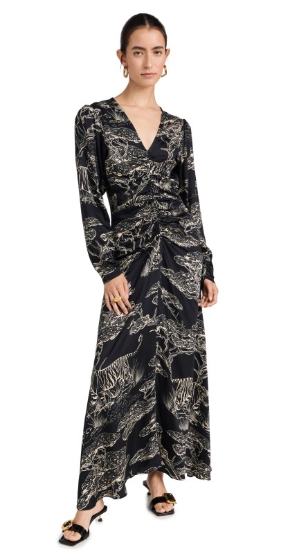 Las Sureñas Safari Long Dress Black