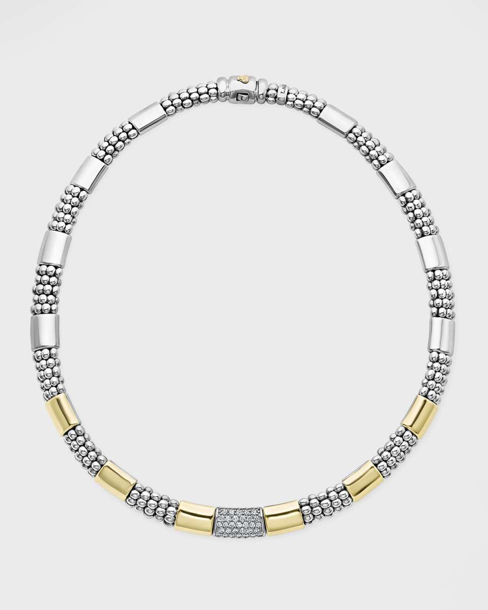 Cavier 18K Yellow Gold & Sterling Silver Necklace