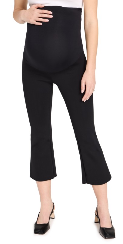 Commando Neoprene Maternity Cropped Flare Pants Black