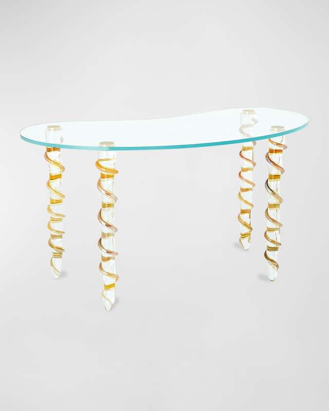 Kidney Glass Vanity/Desk