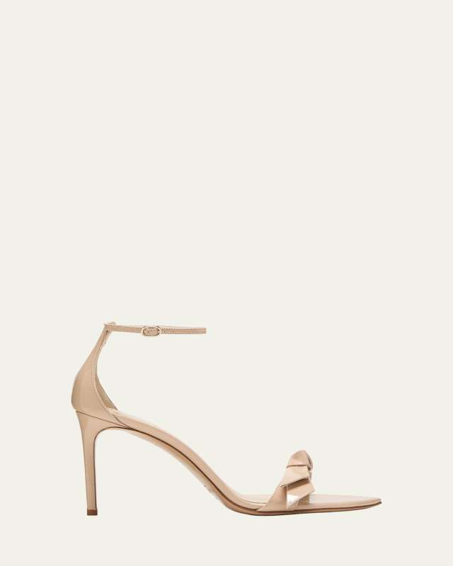 Clarita Patent Bow Ankle-Strap Sandals