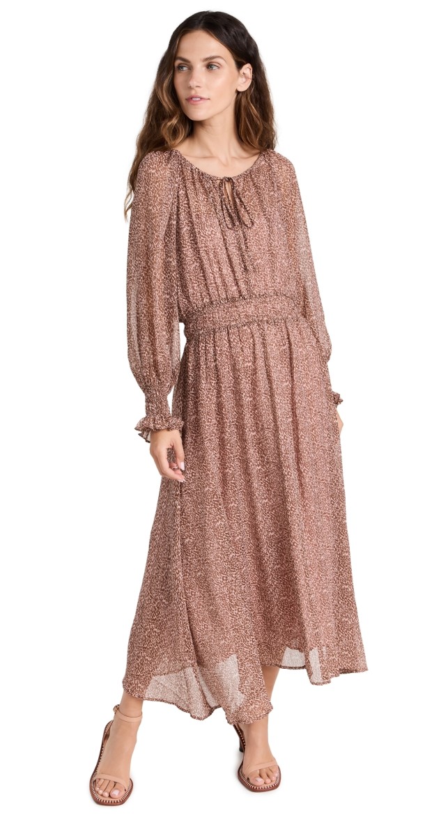 o. p.t Bishop Dress Leopard Print