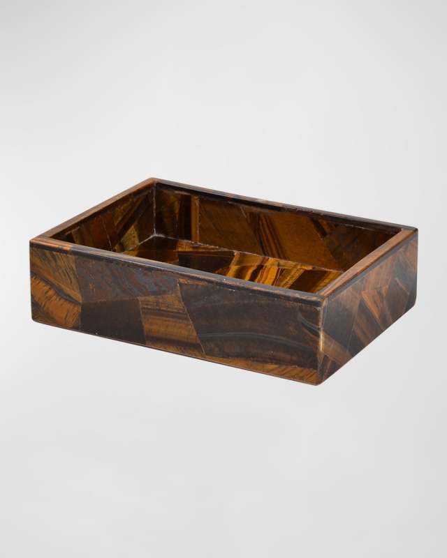 Taj Random Tiger Eye Soap Dish