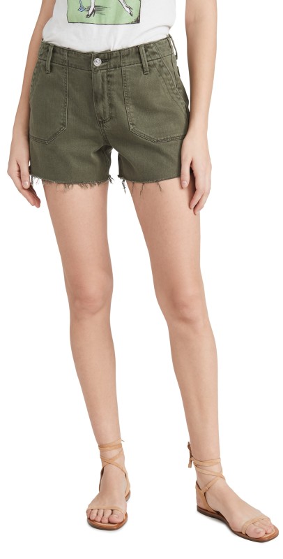 PAIGE Mayslie Utility Shorts Vintage Ivy Green