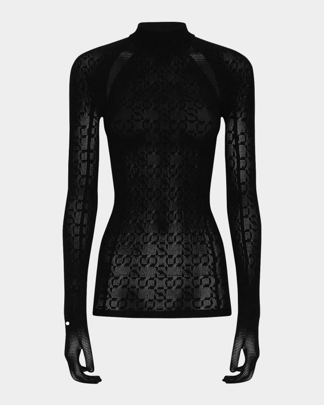 x Simkhai Warp-Knit Top with Gloves
