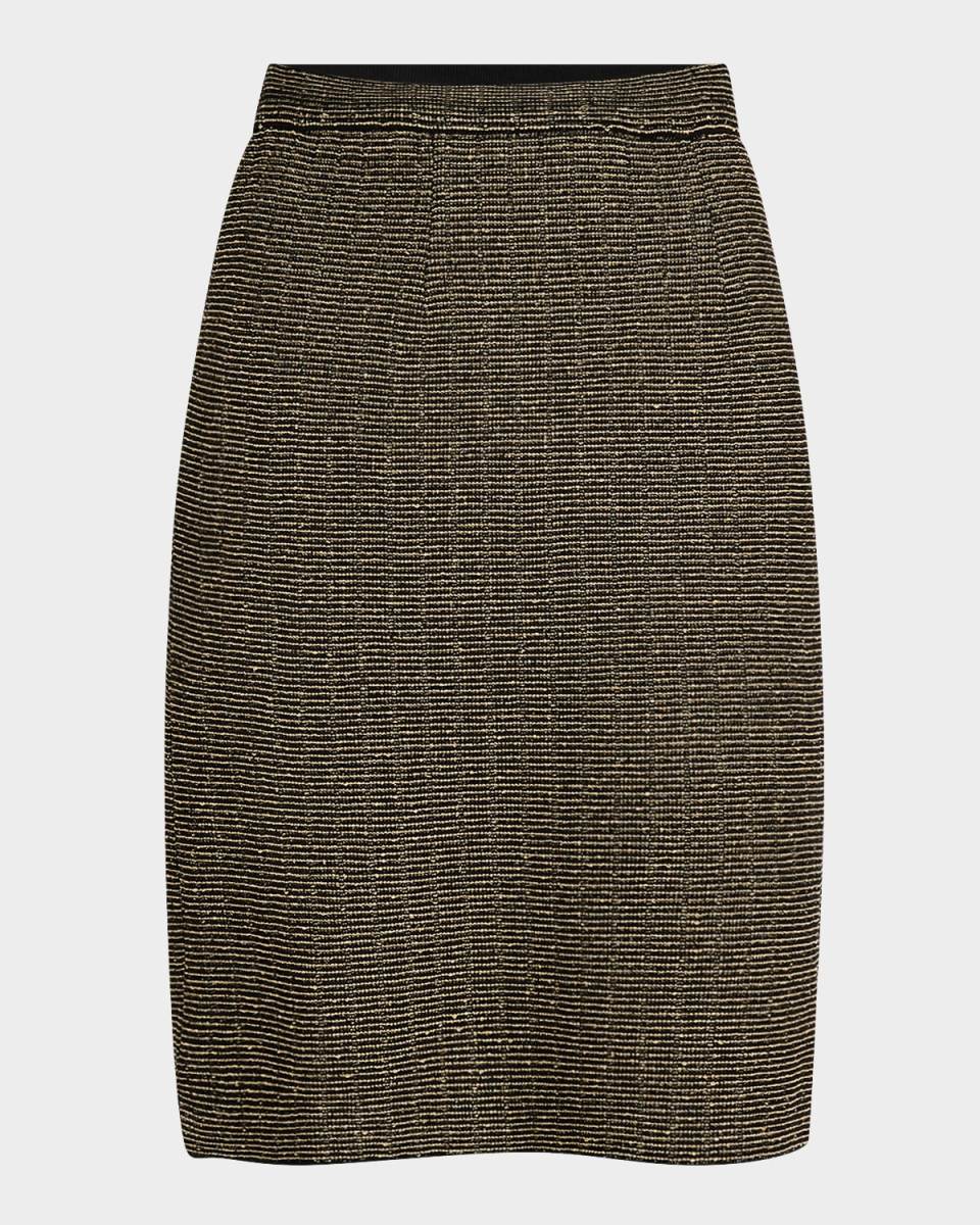 Knit Straight Knee-Length Skirt
