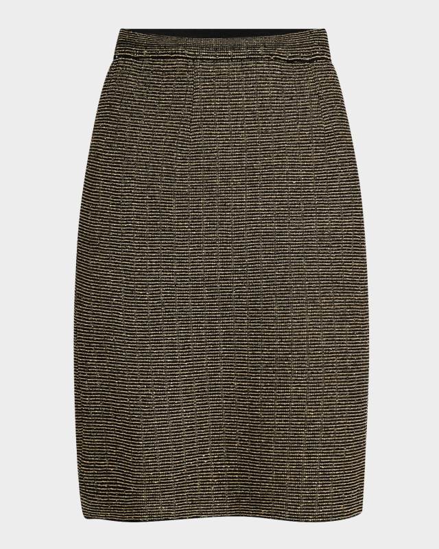 Knit Straight Knee-Length Skirt