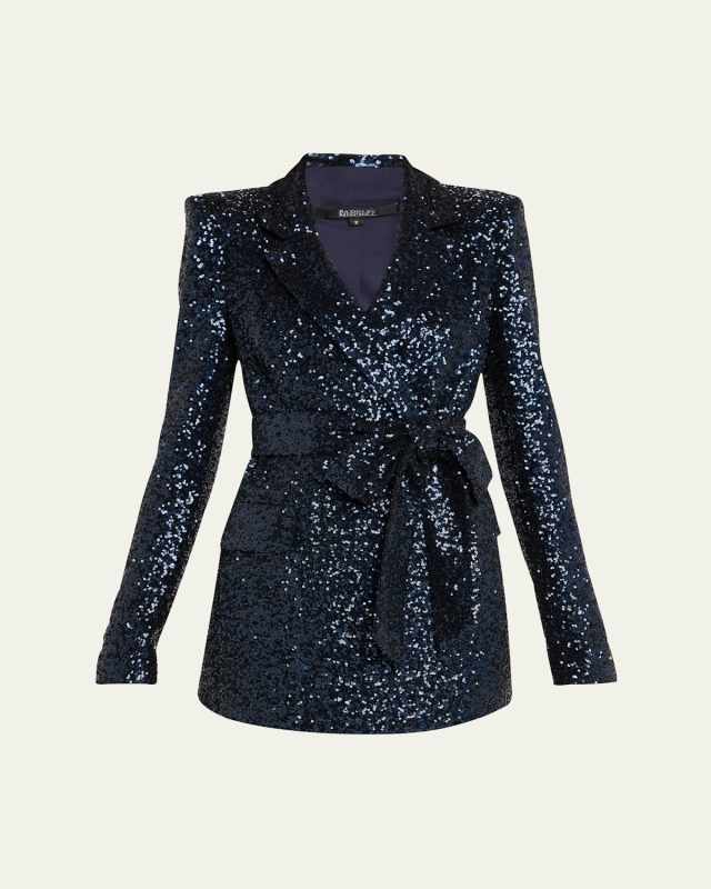 Sequin Wrap Blazer