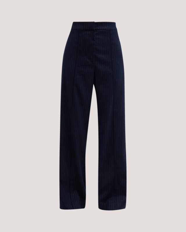 Olena Straight-Leg Pinstripe Pants