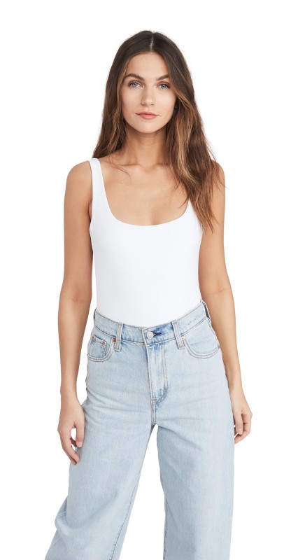 Susana Monaco Low Back Thong Bodysuit Sugar