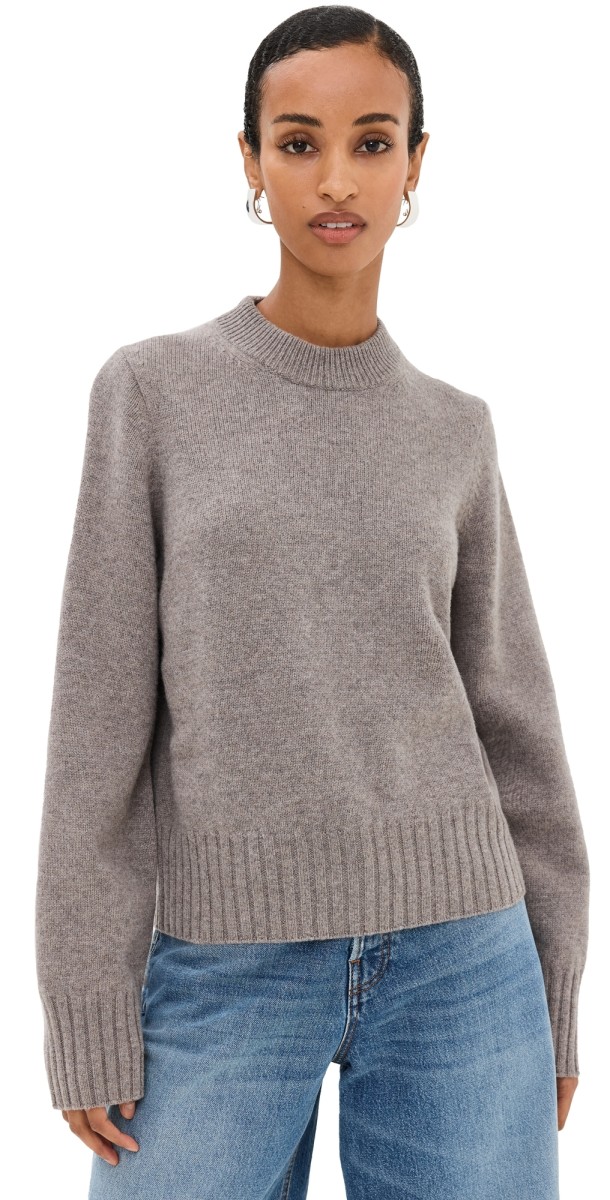 Reformation Calloway Crew Neck Sweater Dormouse