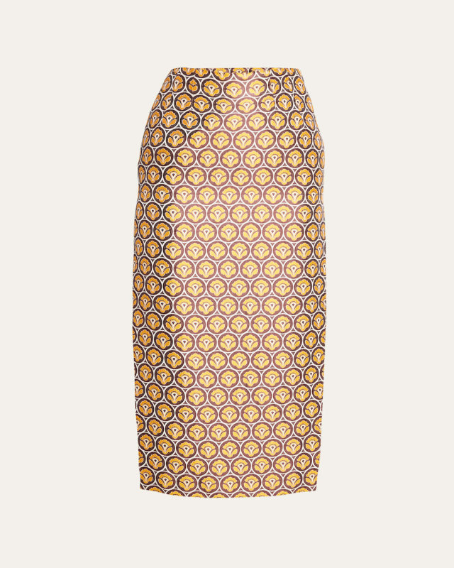 Jacquard Pencil Midi Skirt