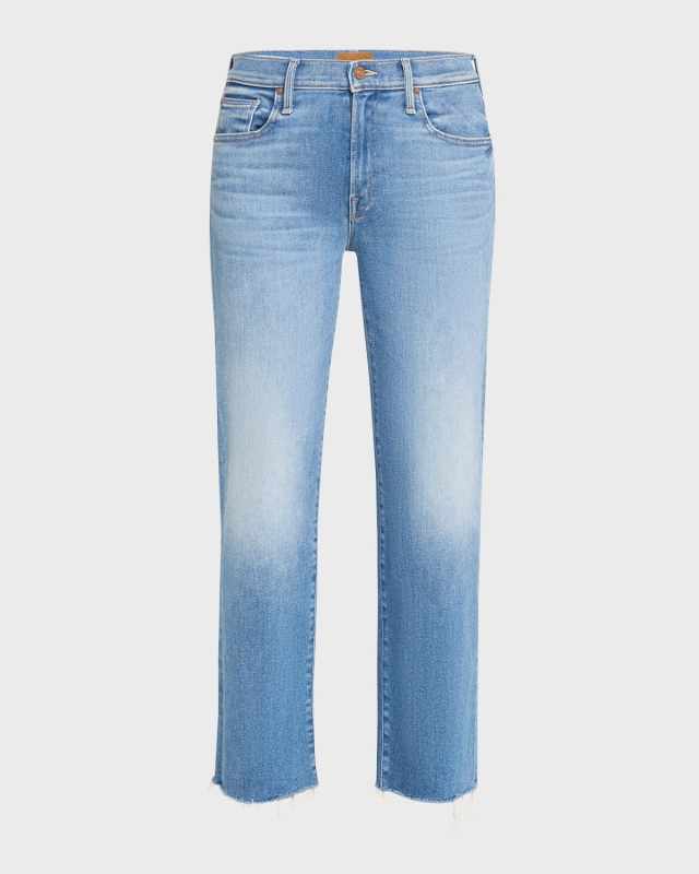 The Mid-Rise Rambler Zip Ankle Fray Jeans