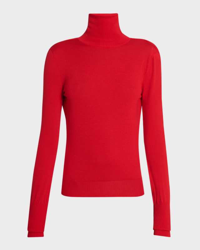 Draped Open-Back Wool Sweat
