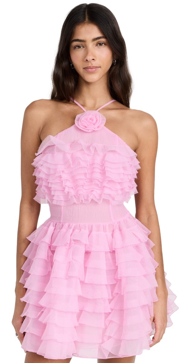STAUD Mini Florian Dress Tulip
