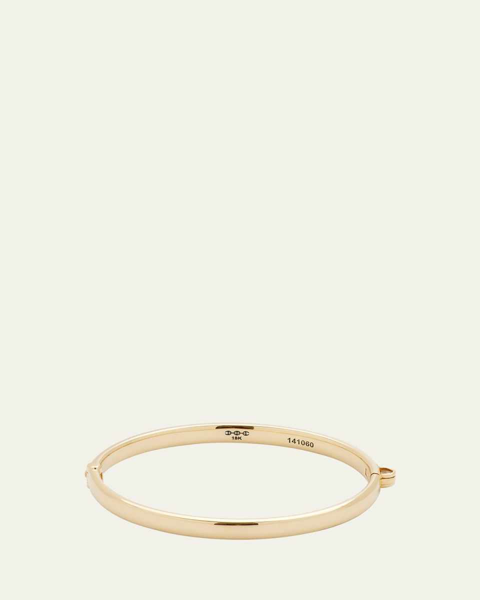 18K Yellow Gold Tri-Link Bangle Bracelet, 6mm