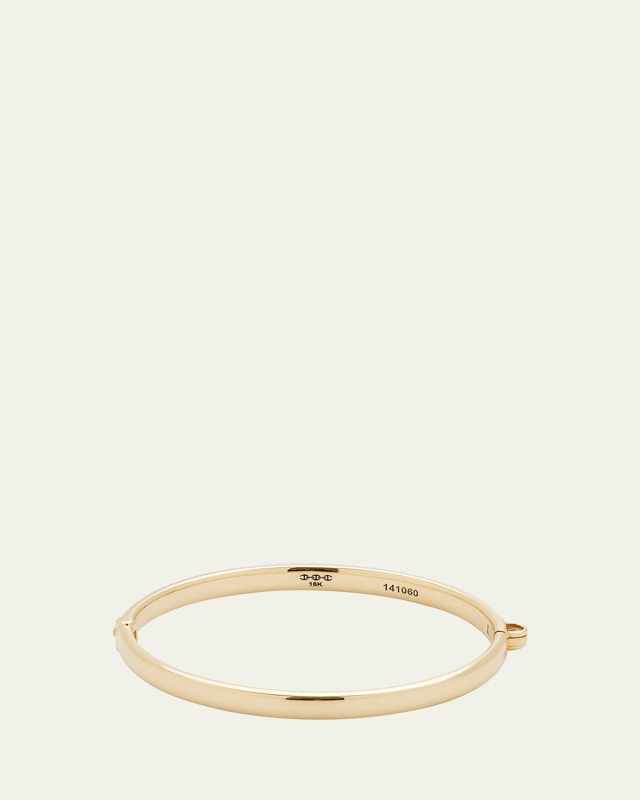 18K Yellow Gold Tri-Link Bangle Bracelet, 6mm