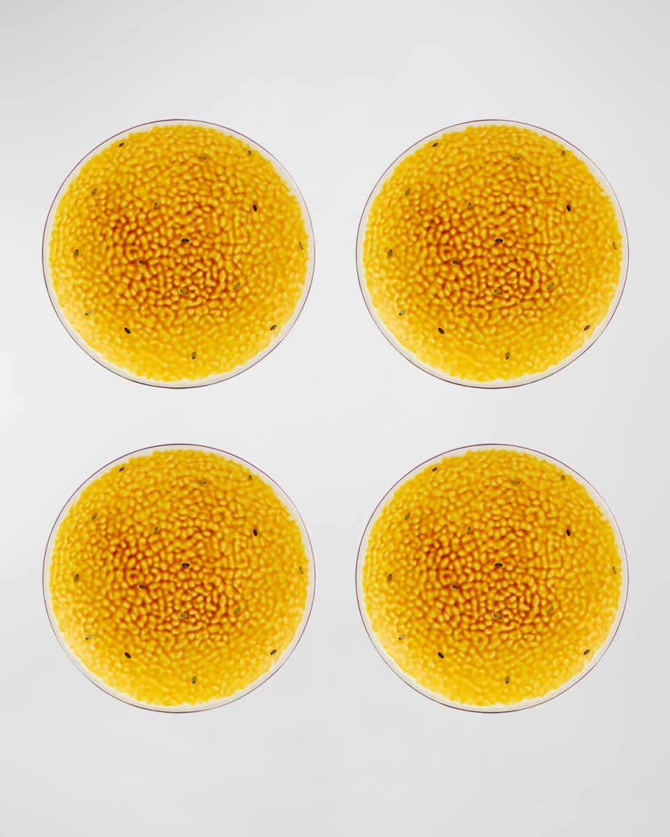 Passion Fruit Dessert Plates, Set of 4