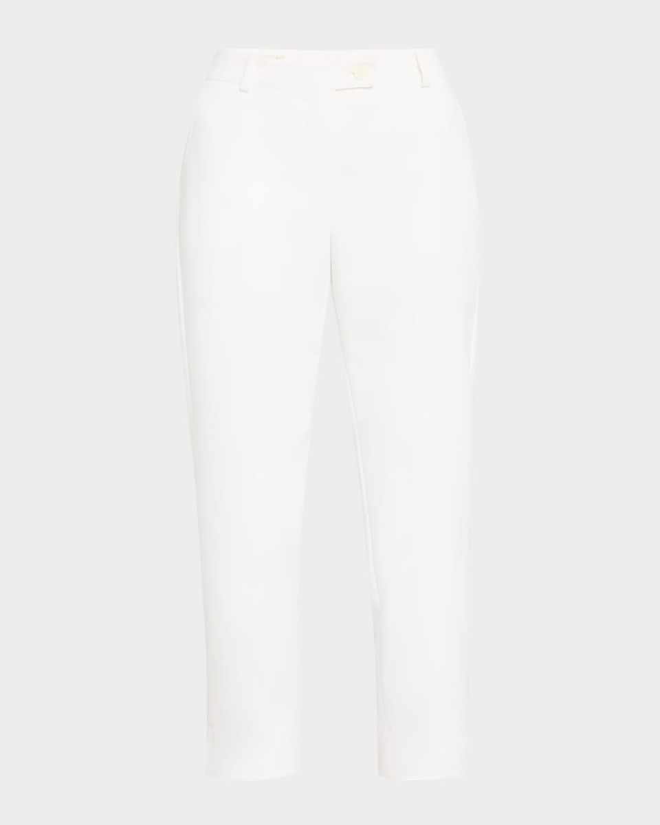 Mid-Rise Slim-Leg Ankle Cotton-Blend Pants