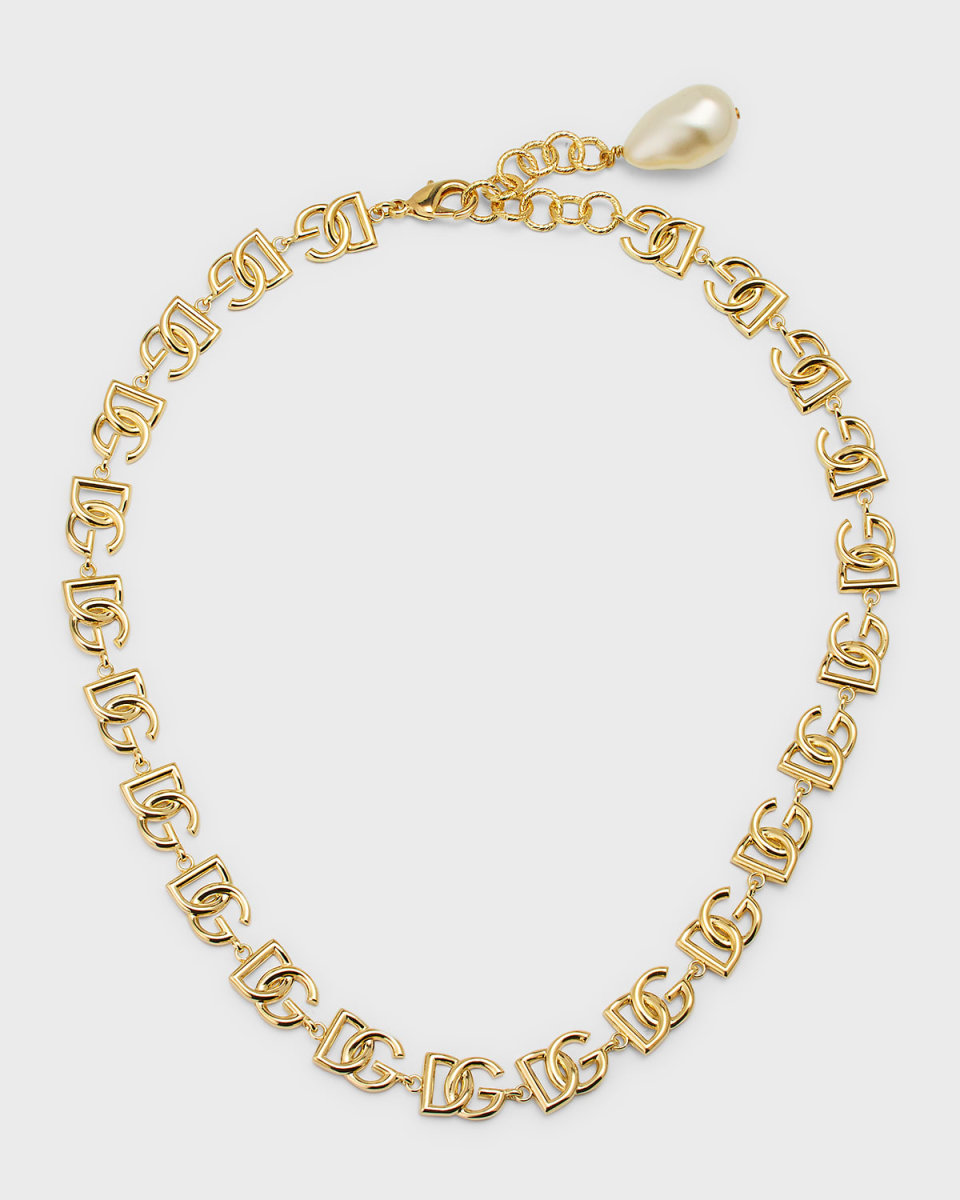 Two-Tone DG Logo Necklace