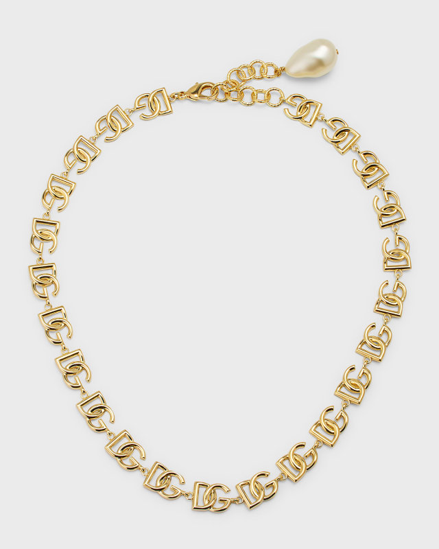 Two-Tone DG Logo Necklace
