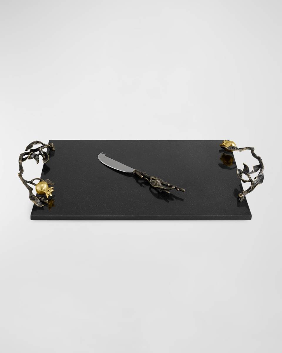 Pomegranate Large Cheese Board with Knife