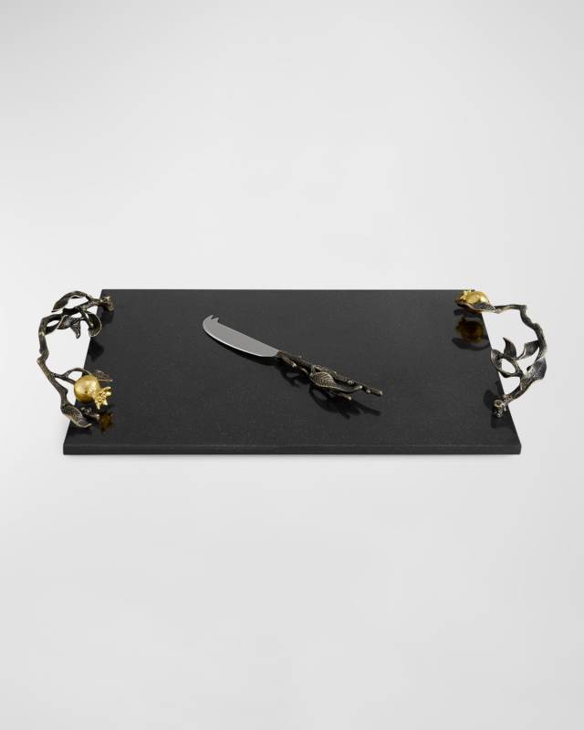 Pomegranate Large Cheese Board with Knife