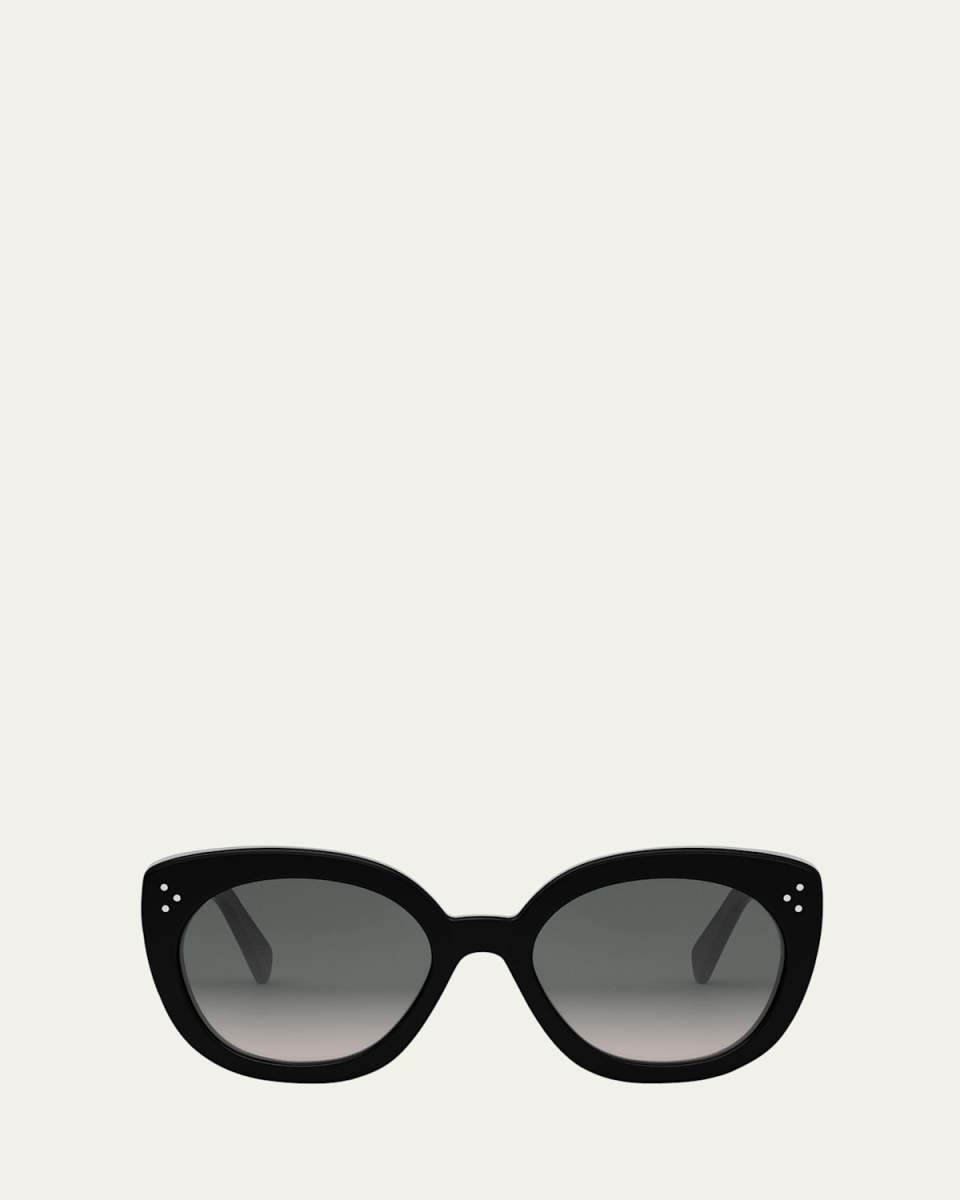 Bold 3 Dots Acetate Butterfly Sunglasses