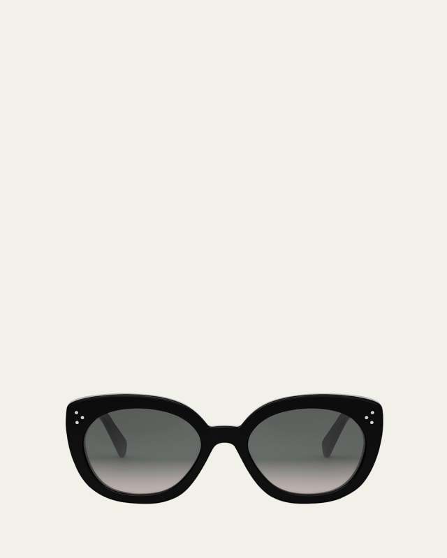 Bold 3 Dots Acetate Butterfly Sunglasses