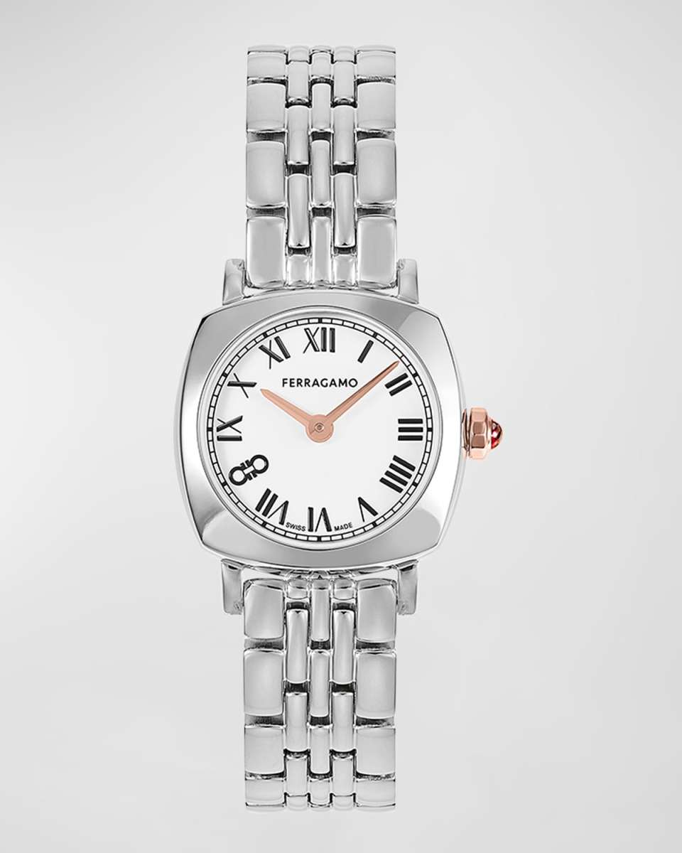 23mm Ferragamo Soft Square Watch with Bracelet Strap