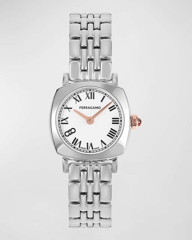 23mm Ferragamo Soft Square Watch with Bracelet Strap