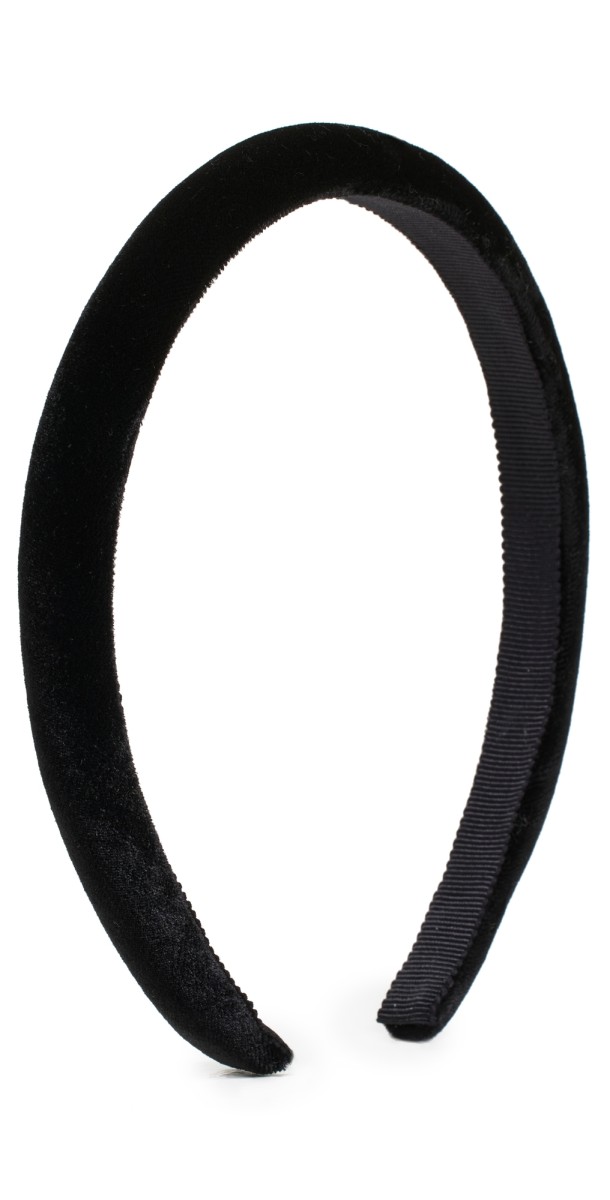 Jennifer Behr Tiana Headband In Velvet Black