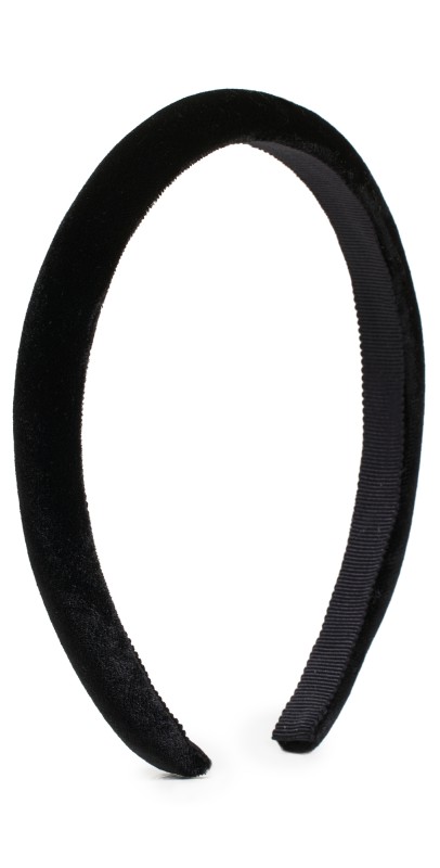 Jennifer Behr Tiana Headband In Velvet Black