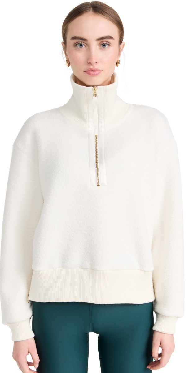 Varley Roselle Half Zip Fleece Egret
