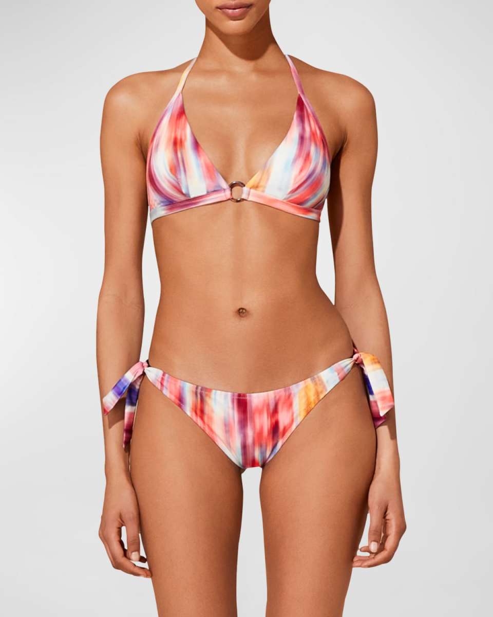 Ikat Flowers Bikini Top