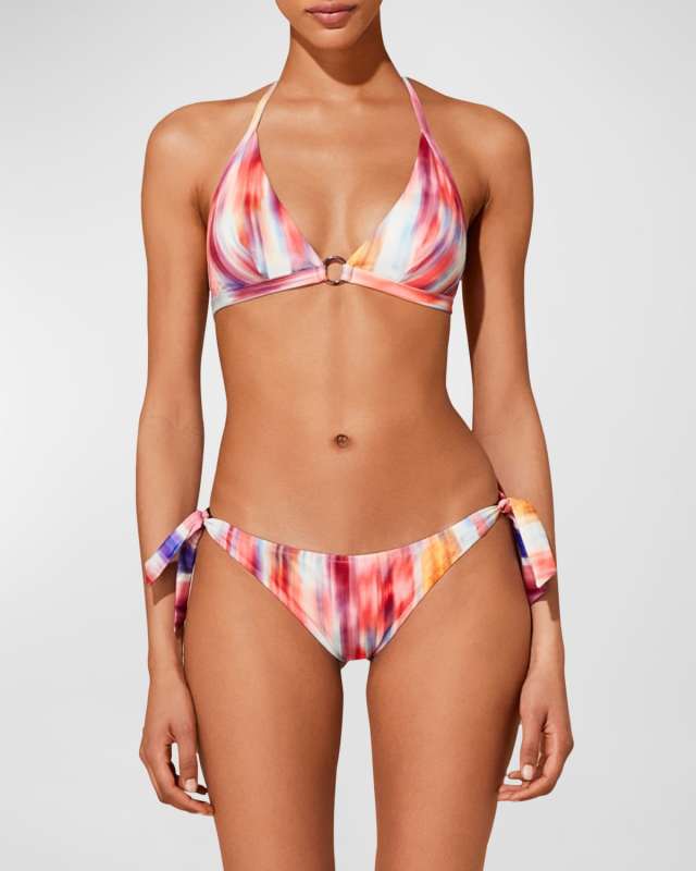Ikat Flowers Bikini Top