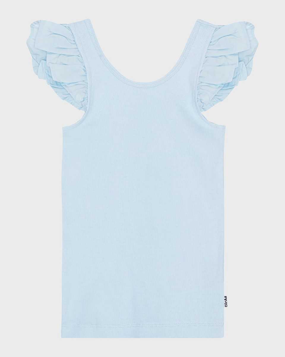 Girl's Ranja Ruffle Trim Tank Top, Size 7-12