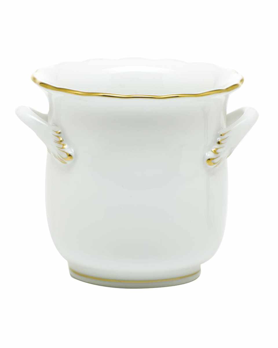 Golden Edge Mini Cache Pot with Handles