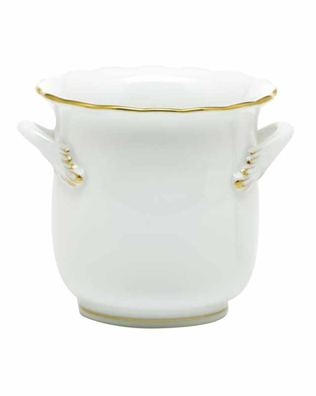 Golden Edge Mini Cache Pot with Handles