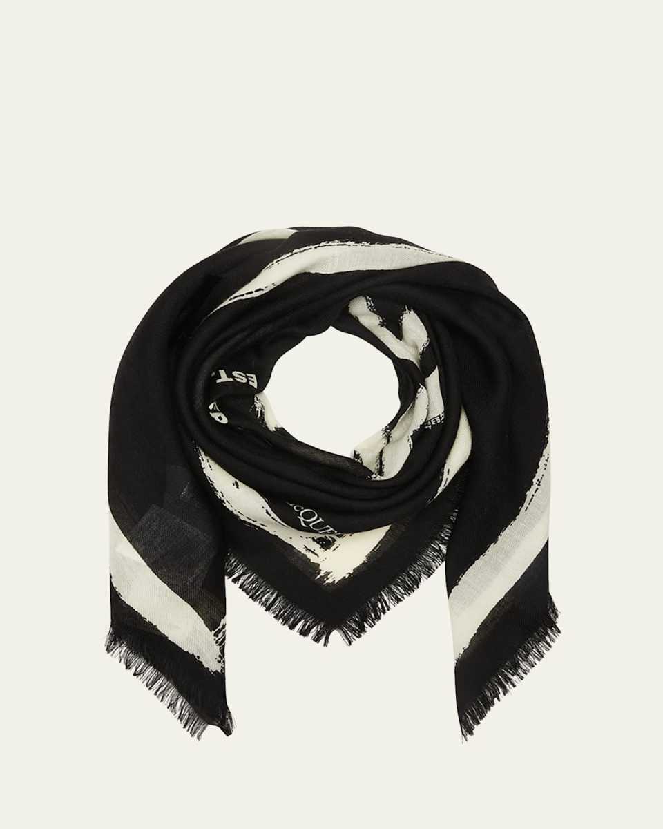 Graffiti Logo Wool Scarf