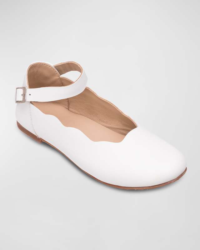 Girl's Ondia Metallic Leather Ballerina Flats, Baby/Toddler/Kids