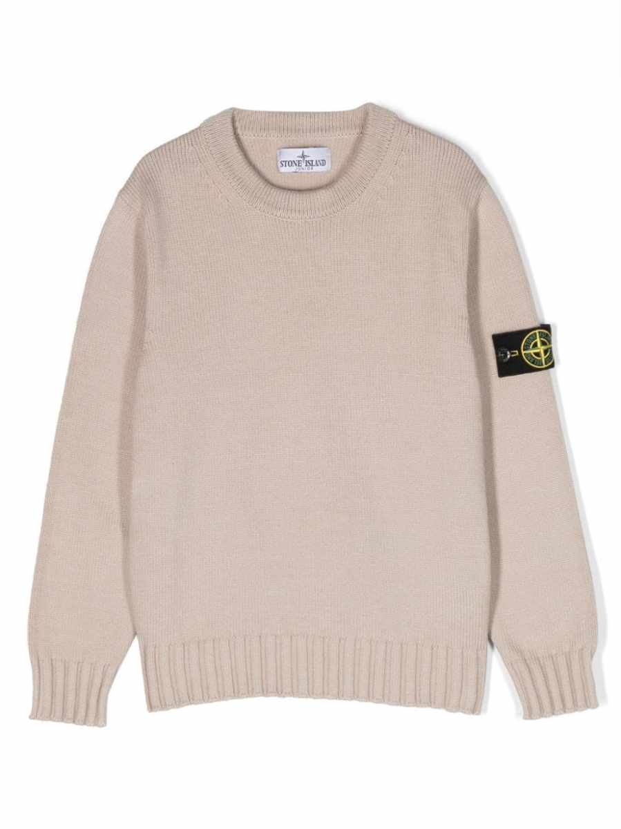 Compass-patch cotton-blend jumper
