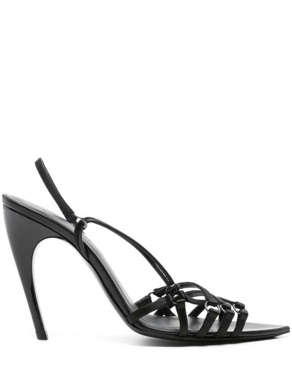 100mm pointed-toe mules