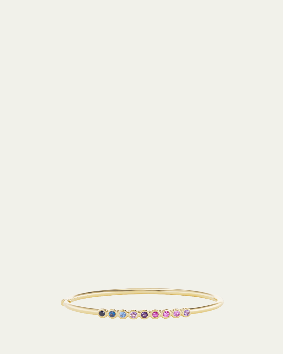 Jill 18K Yellow Gold Sapphire and Amethyst Bracelet