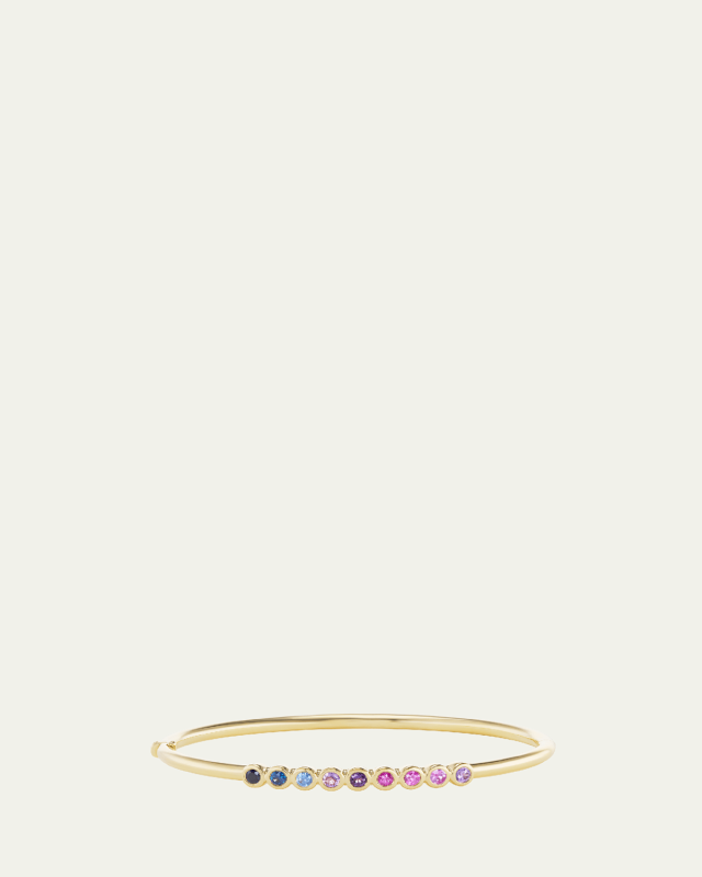 Jill 18K Yellow Gold Sapphire and Amethyst Bracelet