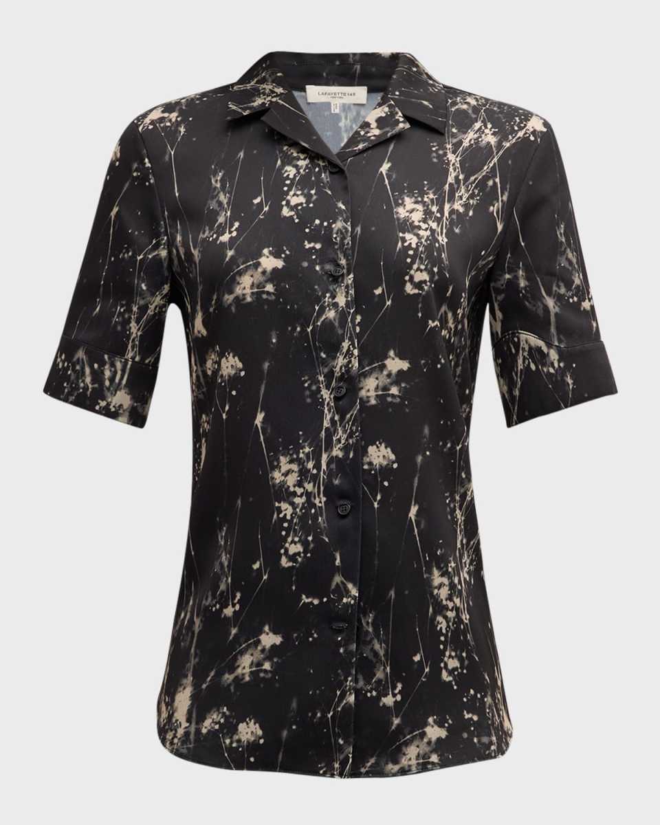 Abstract-Print Button-Down Shirt