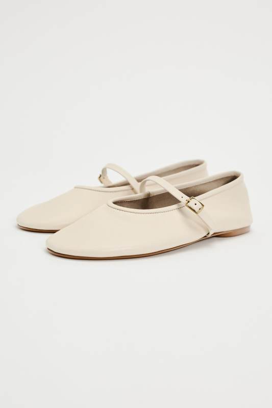 ZARA BUCKLED SOFT LEATHER MARY JANES